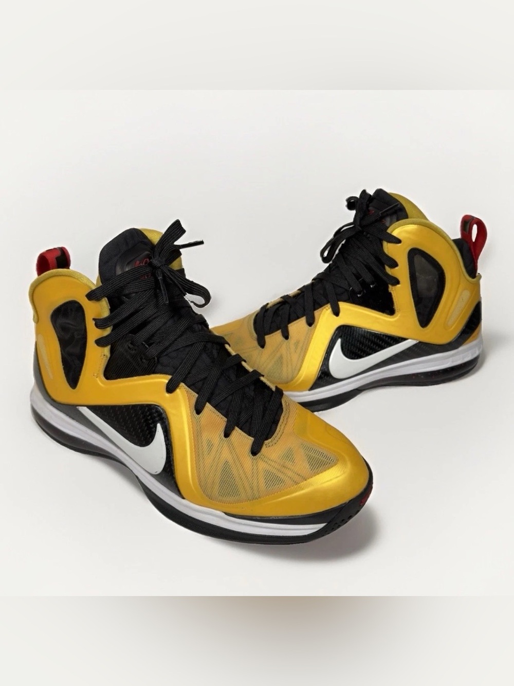 Nike LeBron 9 PS Elite Taxi Varsity Maize Carbon Fiber Size 10 516958-700 2012
